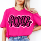 Foxes Doodle Mascot Ready to Press Transfer DTF Transfer Sublimation Transfer