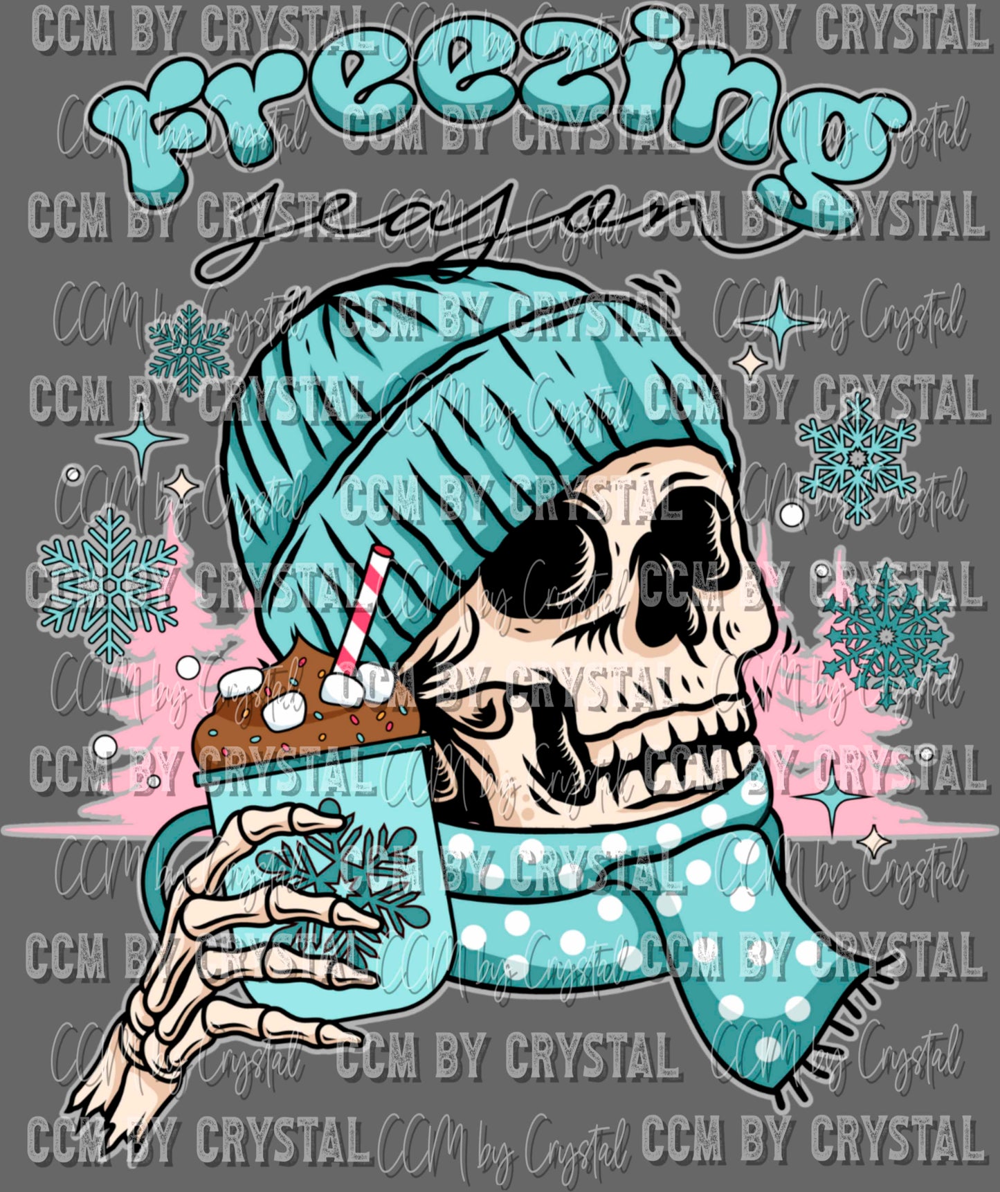 Freezing Season Winter Skellie Ready to Press Transfer