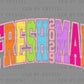 Freshman 2029 Colorful Ready to Press Instant Peel DTF Transfers Sublimation Transfers