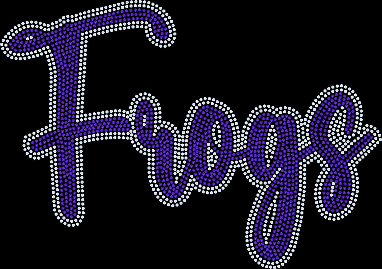Frogs Cursive 2-Color Approximately 11" wide Spangle Transfer