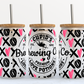 Valentine's Xoxo Cupid's Brewing Co. UV DTF Transfer 16oz Libby Glass Can Wrap Ready to Apply