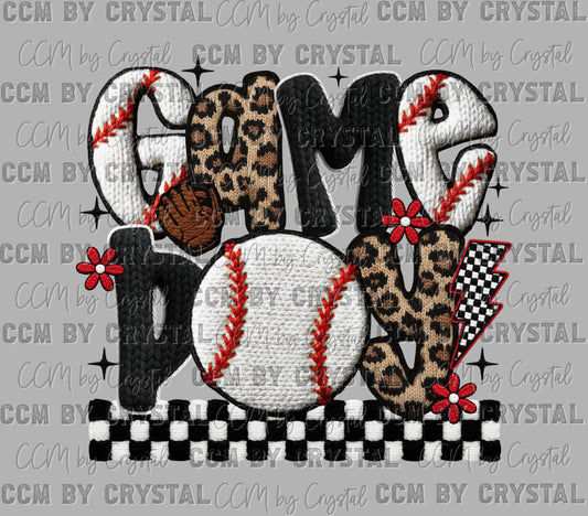 Baseball Game Day faux Patch Ready to Press Instant Peel DTF Transfers Sublimation Transfers