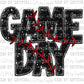 Game Day Baseball Faux Sequins Faux Embroidery Ready to Press Transfer