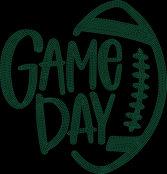 Game Day 11" 1-Color Ready to Press Spangle Transfer Bling Transfer Sparkle Transfer