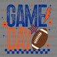 Game Day Blue Orange Football Ready to Press DTF Transfers Sublimation Transfers