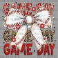 Baseball Game Day Stacked With Bow Ready to Press Transfer DTF Transfer Sublimation Transfer
