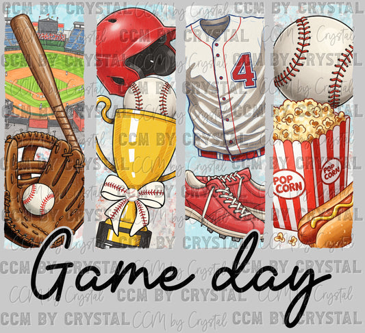 Baseball Game Day Ready to Press Transfer DTF Transfer Sublimation Transfer