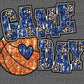 Game Day Basketball Faux Fake Sequins Ready to Press Transfer Instant Peel DTF Transfer Sublimation Transfer