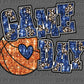 Game Day Basketball Faux Sequins UV DTF Transfer Sticker UV Transfer Ready to Apply