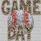 Game Day Baseball Faux Sequins Faux Embroidery Ready to Press Transfer DTF Transfer Sublimation Transfer