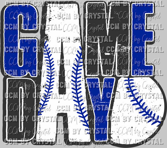 Game Day Baseball Ready to Press Transfer DTF Transfer Sublimation Transfer