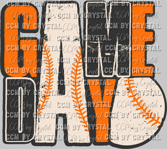 Game Day Baseball Ready to Press Transfer DTF Transfer Sublimation Transfer