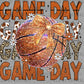 Game Day Basketball Faux Glitter Ready to Press Transfer DTF Transfer Sublimation Transfer