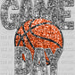 Game Day Basketball Faux Sequins Faux Embroidery Ready To Press Transfer