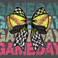 Game Day Softball Checkered Bow Ready to Press Transfer DTF Transfer Sublimation Transfer