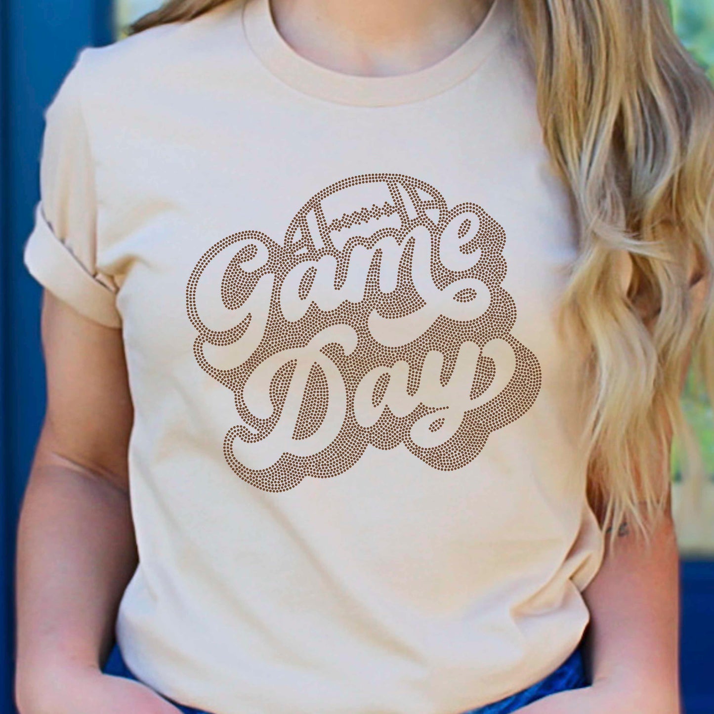 Game Day 11" 1-Color Ready to Press Spangle Transfer Bling Transfer Sparkle Transfer