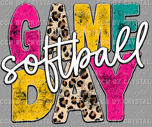 Game Day Softball Ready to Press Transfer DTF Transfer Sublimation Transfer