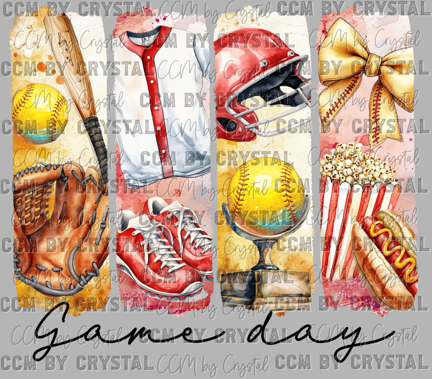 Softball Game Day Ready to Press Transfer DTF Transfer Sublimation Transfer