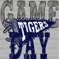 Game Day Tigers Mascot Ready to Press Transfer DTF Transfer Sublimation Transfer