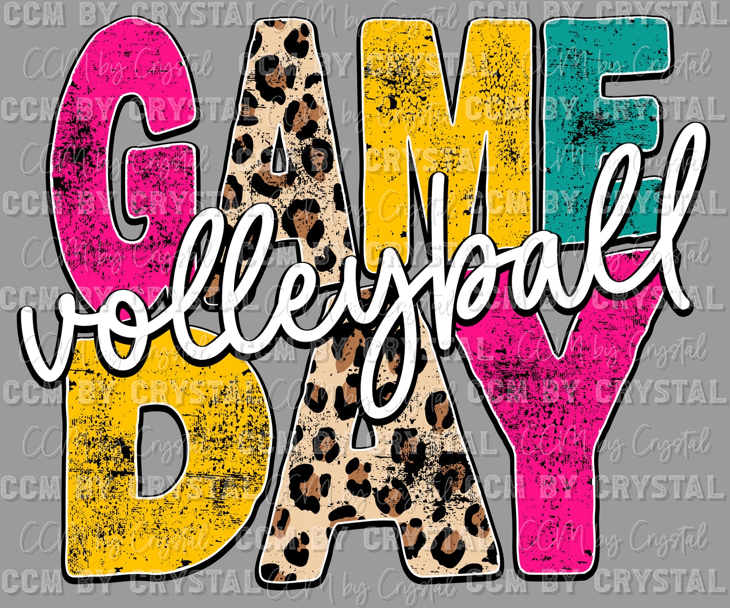 Game Day Volleyball Ready to Press Transfer DTF Transfer Sublimation Transfer