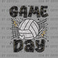 Game Day Volleyball Faux Glitter Ready to Press Transfer DTF Transfer Sublimation Transfer