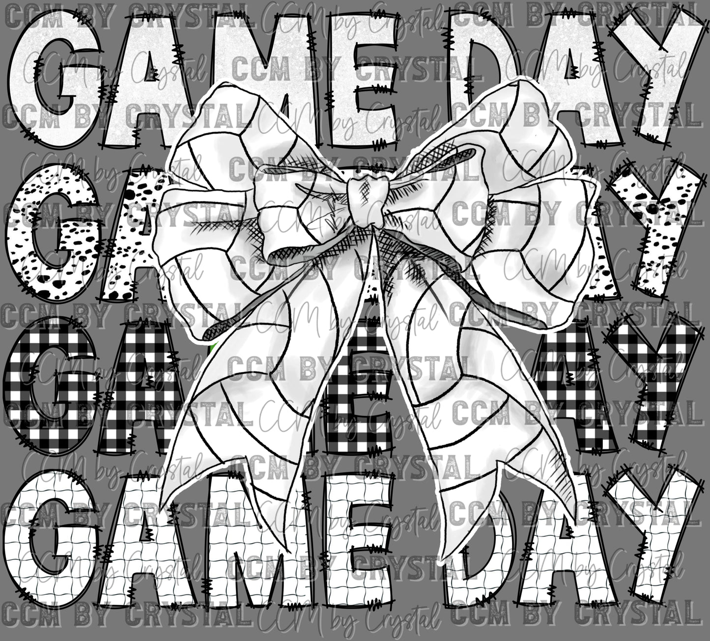 Game Day Volleyball Stacked Ready to Press Transfer DTF Transfer Sublimation Transfer