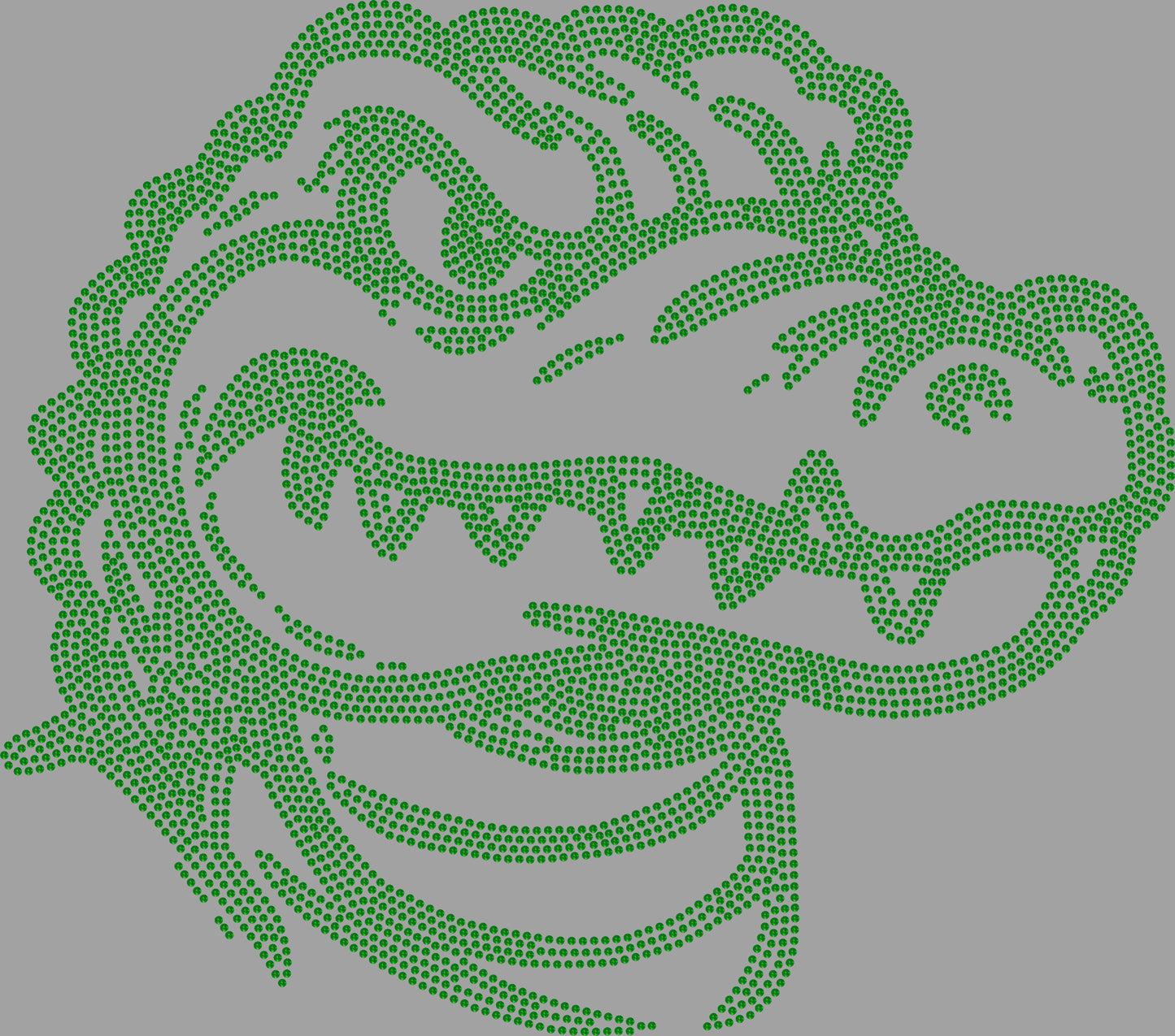 Gator Head 1-Color Approximately 11" wide Spangle Transfer