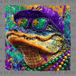 Mardi Gras Gator Ready to Press Instant Peel DTF Transfers Sublimation Transfers
