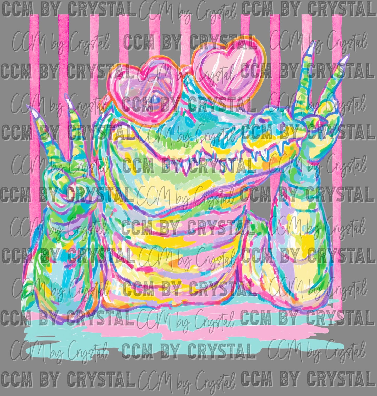 Gator Glasses Peace Bright Ready to Press DTF Transfers Sublimation Transfers