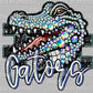 Gators Faux Rhinestones Effect Ready to Press Transfer DTF Transfer Sublimation Transfer