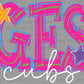 Personalized Letters and Mascot Neon Mascot Ready to Press Transfer DTF Transfer