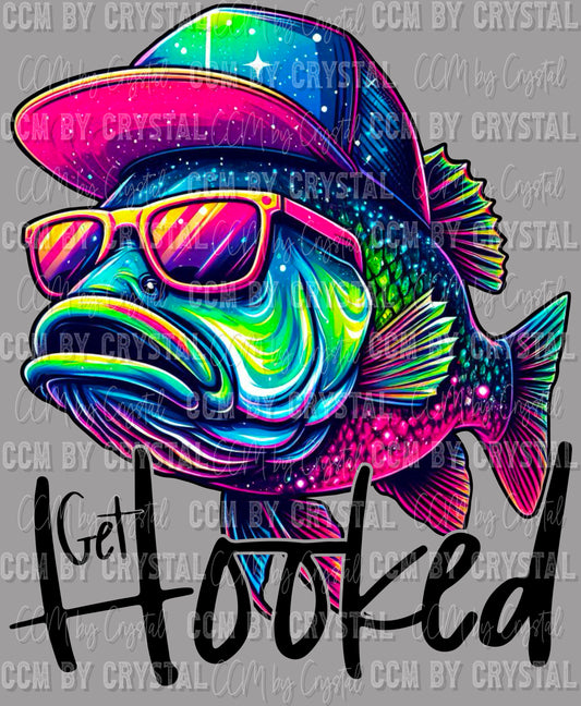 Get Hooked Fishing Ready to Press Transfer DTF Transfer Sublimation Transfer