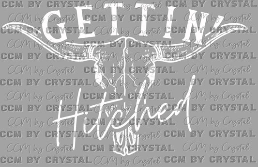 Gettin Hitched Western Rodeo Ready to Press Transfer DTF Transfer