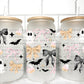 Bows and Ghosts Halloween UV Transfer 16oz Libby Glass Can Wrap Ready to Apply