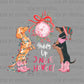 Giddy Up Jingle Horse Dogs Christmas Ready to Press Instant Peel DTF Transfers