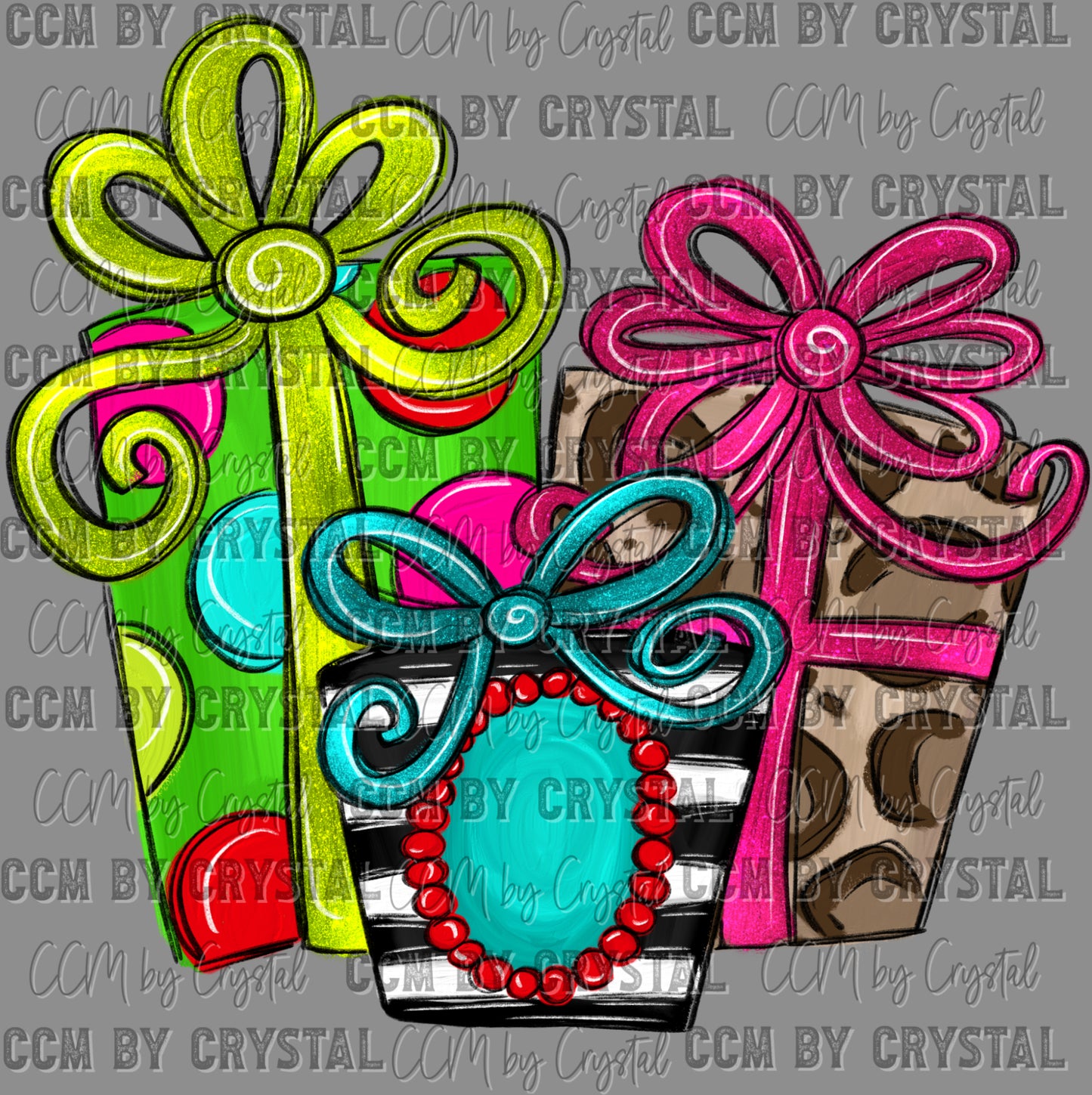 Christmas Presents Ready to Press Transfer DTF Transfer Sublimation Transfer