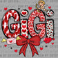 Gigi Red Valentines Day Ready to Press Transfer DTF Transfer