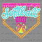 Softball Gigi Drip Ice Cream Ready to Press Transfer DTF Transfer Sublimation Transfer