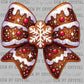 Gingerbread Christmas Faux Sequins Ready to Press Transfer DTF Transfer Sublimation Transfer