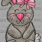 Girl Bunny Easter Ready to Press Transfer DTF Transfer Sublimation Transfer