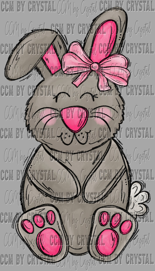 Girl Bunny Easter Ready to Press Transfer DTF Transfer Sublimation Transfer
