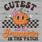 Fall Cutest Pumpkin in the Patch Girl Ready to Press Transfer DTF Transfer Sublimation Transfer