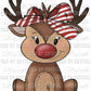 Girl Reindeer Christmas Ready To Press Transfer