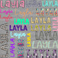 UV DTF Personalized Name Sticker Sheet 10X10