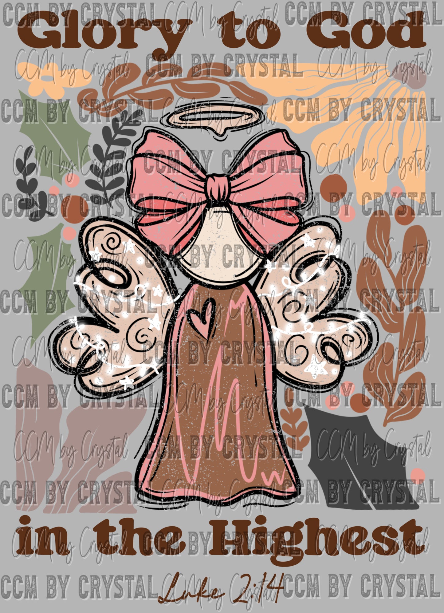 Glory to God in the Highest Christian Ready to Press Transfer DTF Transfer Sublimation Transfer