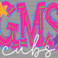 Personalized Letters and Mascot Neon Mascot Ready to Press Transfer DTF Transfer