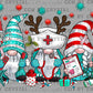 Christmas Gnomes Nurse Ready to Press Transfer DTF Transfer Sublimation Transfer