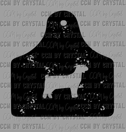 Distressed Goat Tag Western Rodeo Ready to Press Instant Peel DTF Transfers Sublimation Transfers