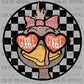 Fall Thanksgiving Gobble Girl Turkey Ready to Press Transfer DTF Transfer Sublimation Transfer