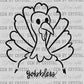 Gobblers Mascot Doodle Ready to Press Transfer DTF Transfer Sublimation Transfer